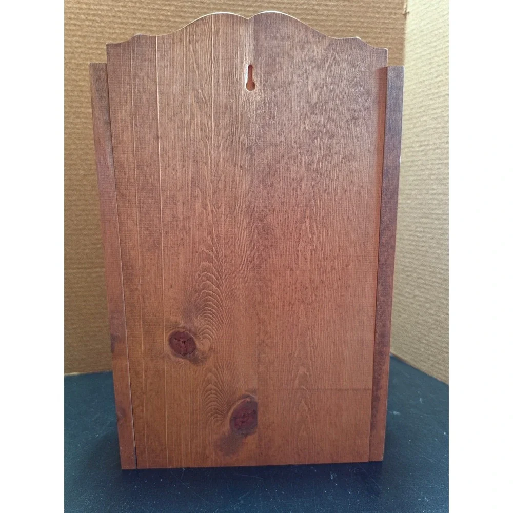 Vintage Style Wood Wall Mount Magazine Rack Toilet Paper Holder Storage Shelf